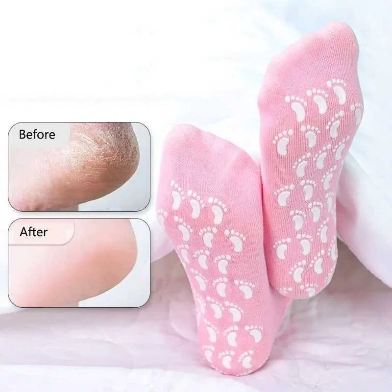 جوراب سیلیکونی رفع ترک پا(جوراب ژله ای)ضد ترک پا
