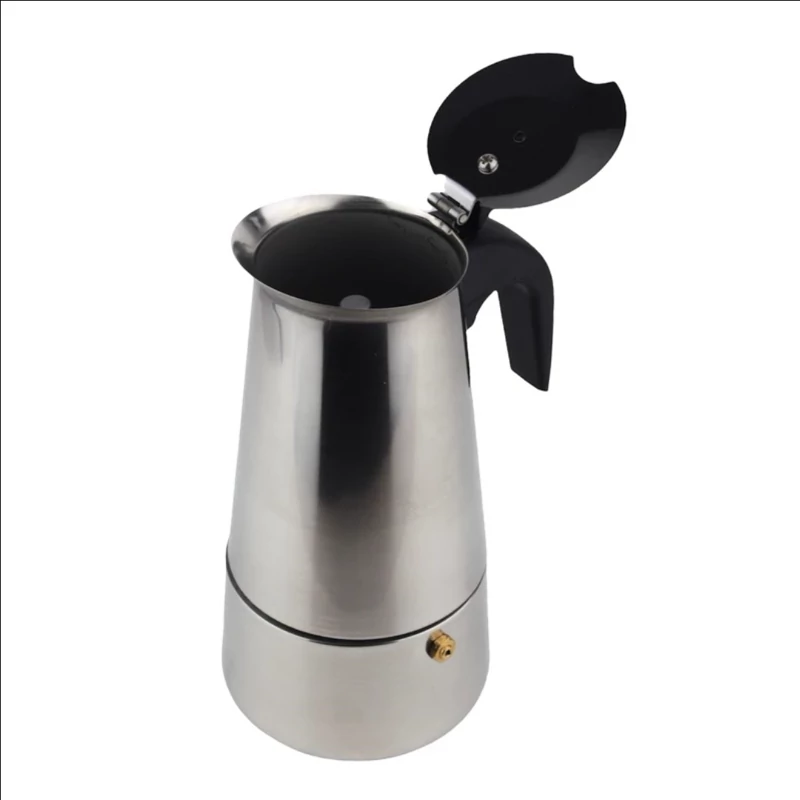 موکاپات 6 کاپ استیل اسپرسو ساز روگازی(قهوه جوش دستی)اسپرسو میکرEspresso maker موکاپات 6نفره