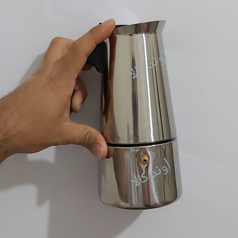 موکاپات 6 کاپ استیل اسپرسو ساز روگازی(قهوه جوش دستی)اسپرسو میکرEspresso maker موکاپات 6نفره