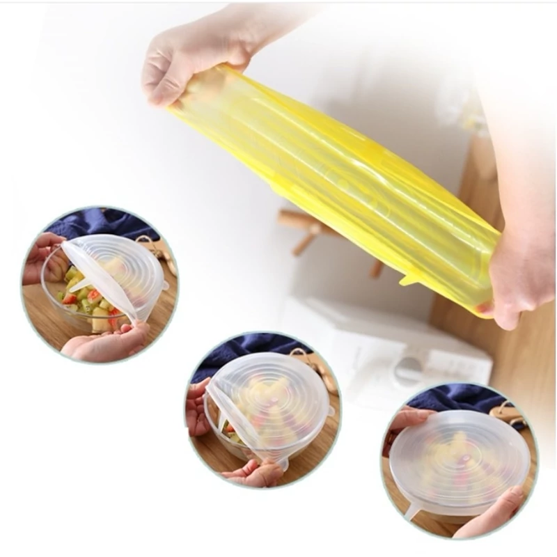 درپوش سیلیکونی محافظ غذا 6 سایز مختلف(6 تکه)