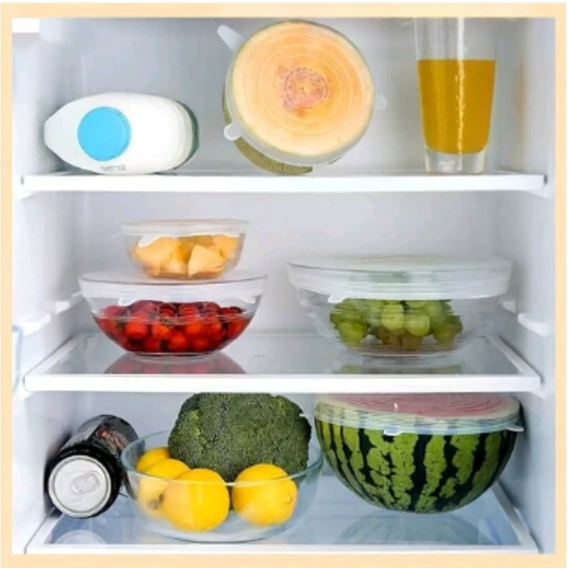 درپوش سیلیکونی محافظ غذا 6 سایز مختلف(6 تکه)