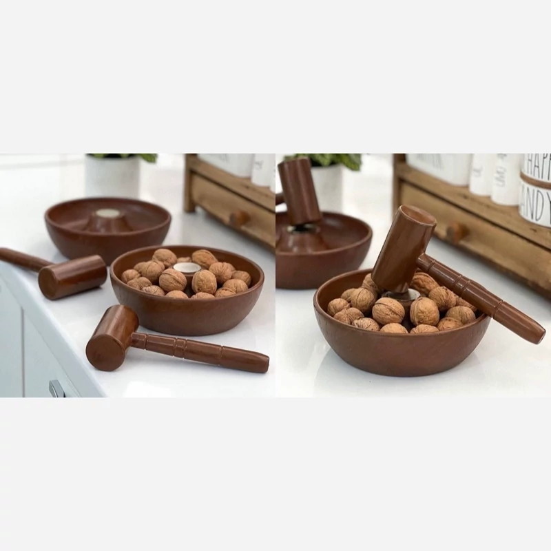 گردوشکن سون نشکن همراه چکش مخصوص طرح چوب
