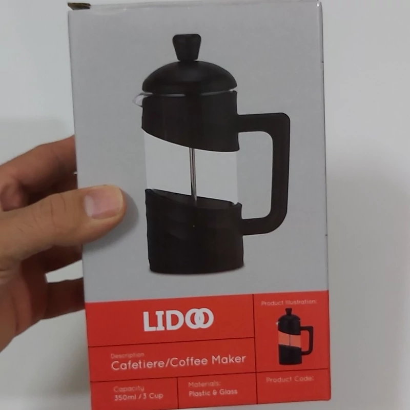 فرنچ پرس 350میلی لیتر 3 کاپ خارجی لیدو (پیرکس خارجی و abs)