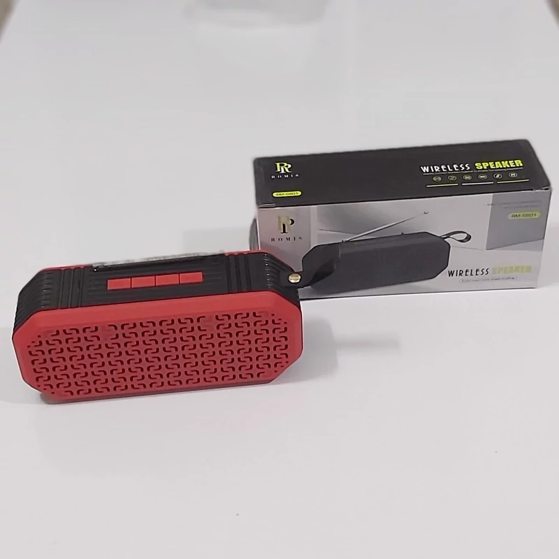 اسپیکر بلوتوثی قابل حمل RomisمدلRM-S601 اسپیکر بی سیم بلندگو عالی و با کیفیت(اسپیکر مسافرت، پیک نیک و...)باند طبیعت گردی