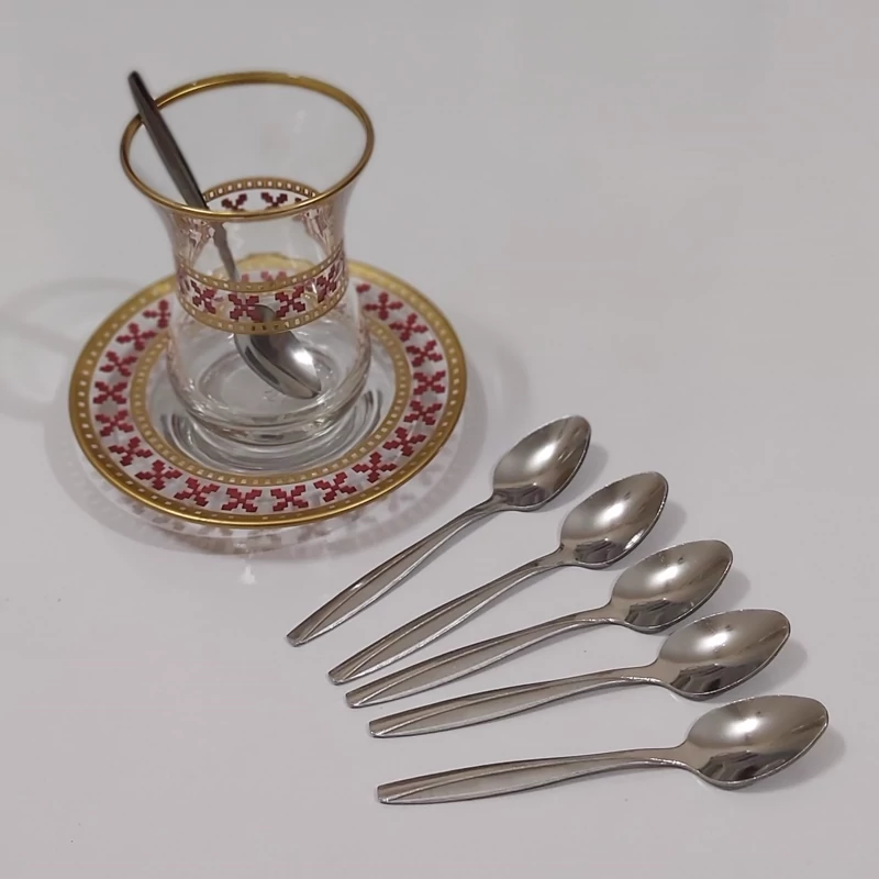 قاشق چایخوری طرح ماینز استیل (پک کامل6قاشق کوچک)