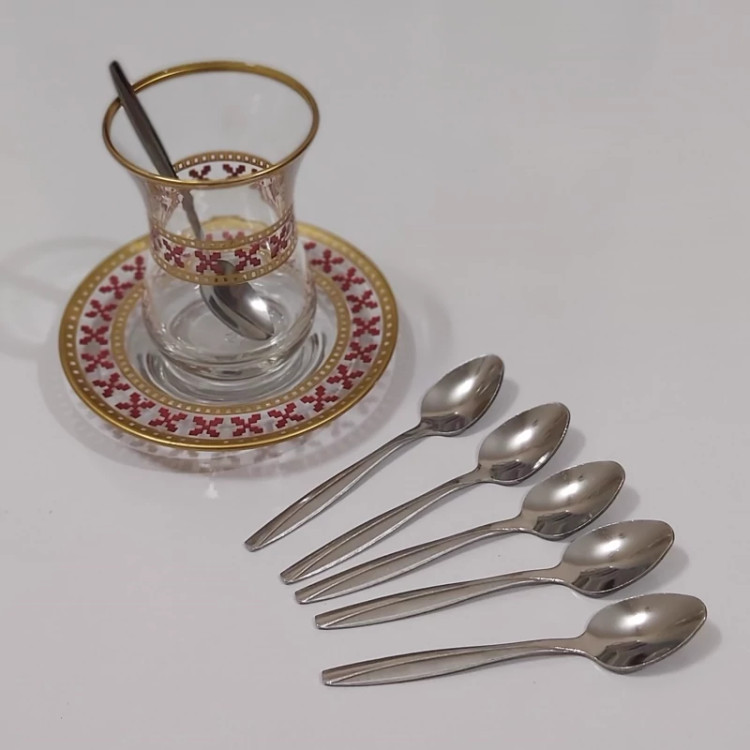 قاشق چایخوری طرح ماینز استیل (پک کامل6قاشق کوچک)