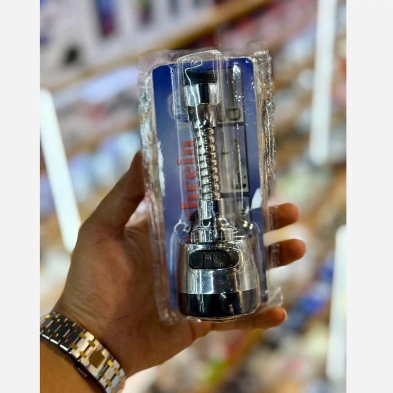 سرشیر فشار شکن بلند شیر مخلوط سینک ظرفشویی یا روشویی شیر آب فنری انعطاف 360درجه 2حالته مطابق عکس( نهرین)