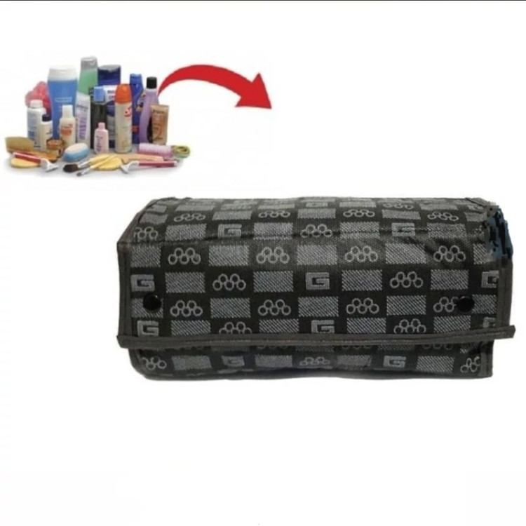 کیف لوازم آرایش رول اندگو کمجا پرکاربرد تاشو(4محفظه رولی)