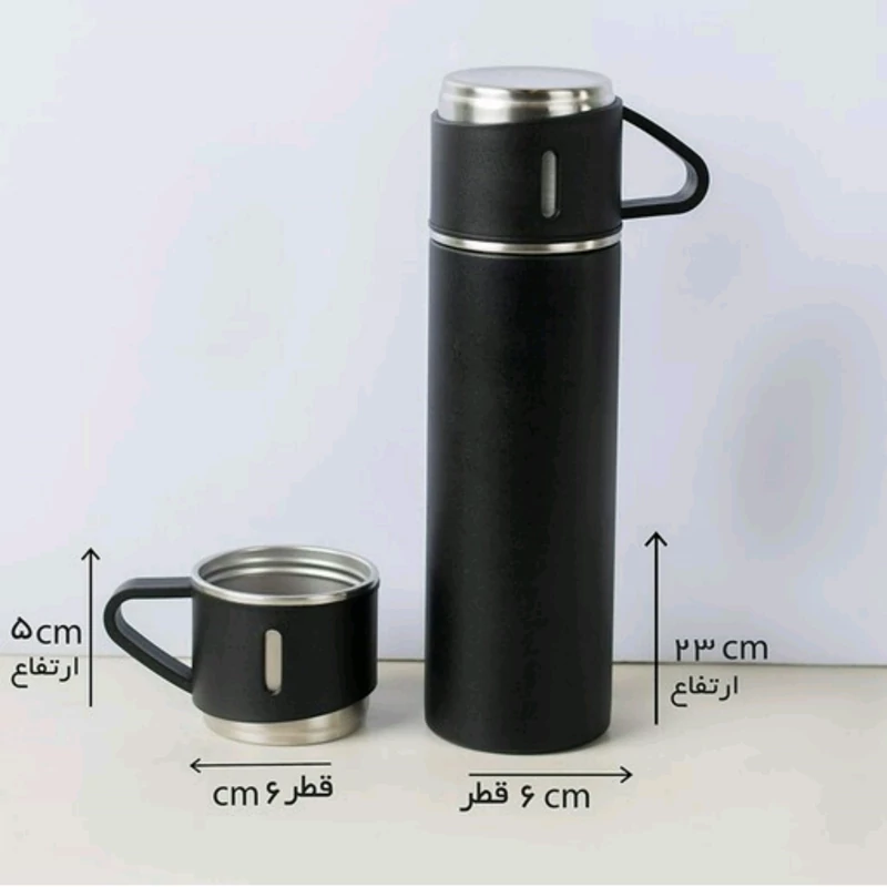 فلاسک نیم لیتری 3 لیوان (فلاسک 500ml سه فنجان)