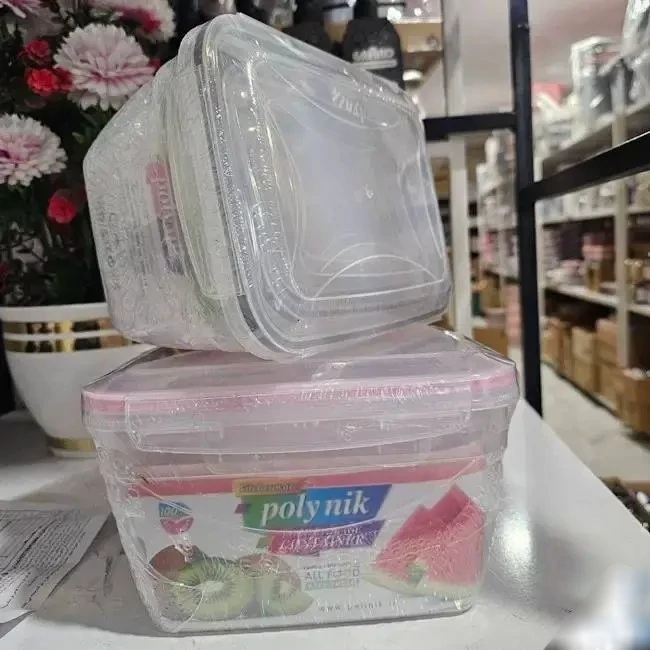 سرویس فریزری ماکروفری 8 پارچه قفل دار پلی نیک polynik(چفت شونده) سیف لاک کیفیت عالی