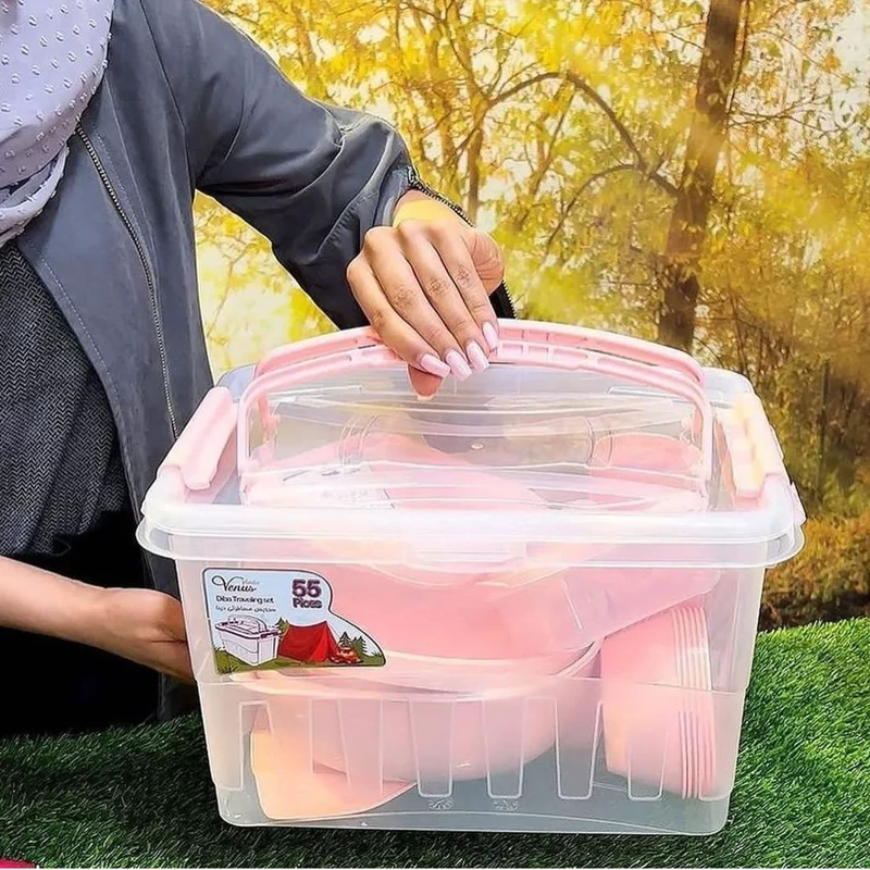 سرویس مسافرتی 6نفره 55 پارچه دیبا ونوس( سبد پیک نیک)