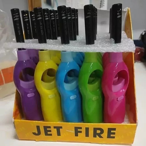 فندک آشپزخانه Jetfireدکمه وسط (قفل دار) قابل شارژ مجدد