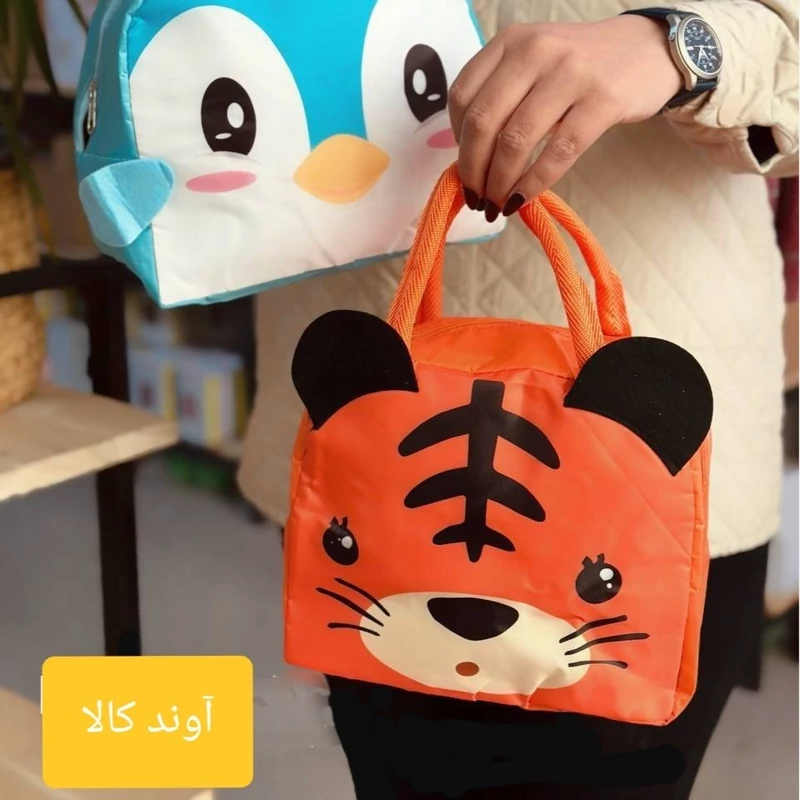 کیف حمل غذا کودک عایق فویل دار دسته دار حمل آسان و کاربردی(کیف غذای فانتزی ساک غذا لانچ باکس)گرم و سرد نگهدارنده
