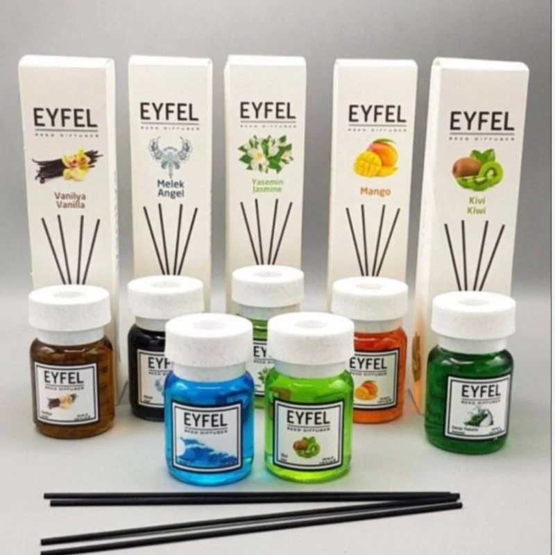 عطر خوشبو کننده ایفل (خوشبو کننده سرویس بهداشتی ایفلEyfel) در چند رایحه آدامس،ارکیده ، وانیل ،اقیانوس،فرشته،هلو و انبه