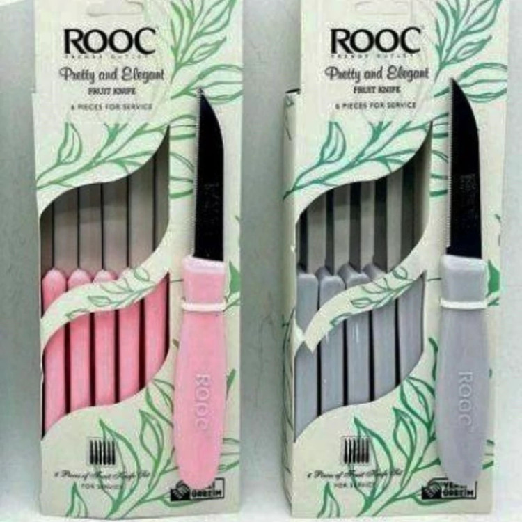 کارد روک Rooc کارد میوه خوری6تایی تیغه تُرک(چاقو)