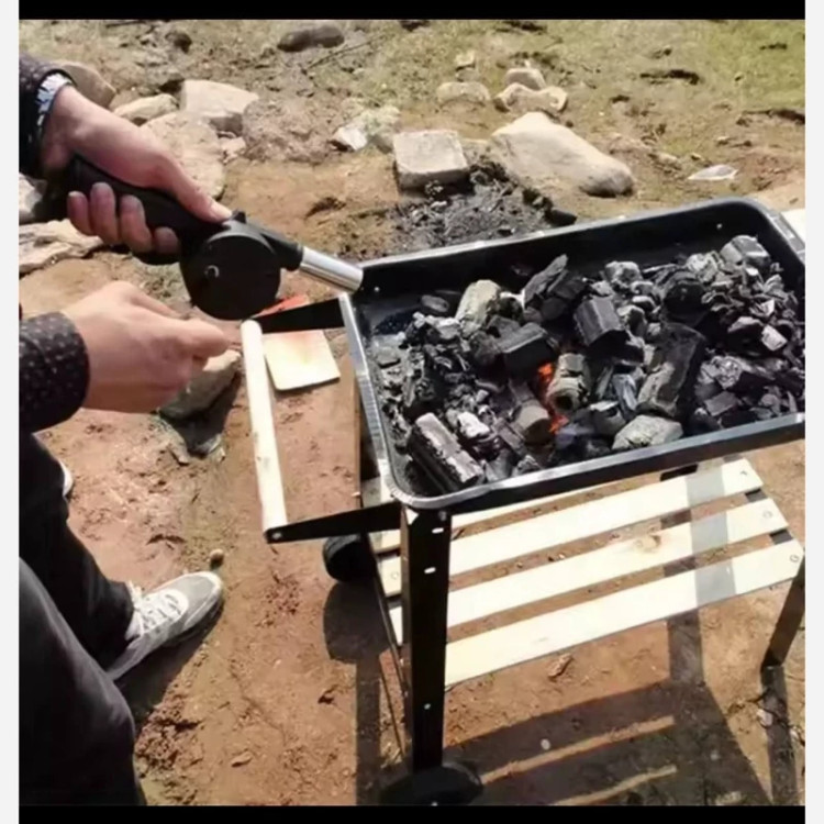 پنکه دستی باربیکیو(پنکه دستی مسافرتی)پنکه کباب و پیک نیک بدون نیاز به برق و باتری