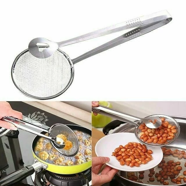 انبر روغن گیر استیل ضدزنگ( انبر سرخ کردنی، انبر فلافل)