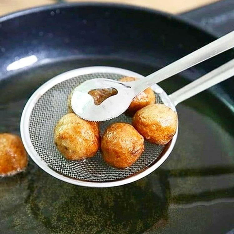 انبر روغن گیر استیل ضدزنگ( انبر سرخ کردنی، انبر فلافل)