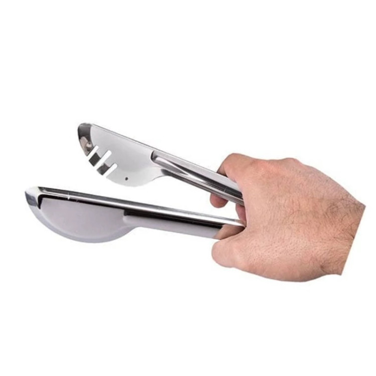 انبر سالاد استیل خارجی طول 22cm نیم دایره(استیل آهنربا نگیر خارجی)