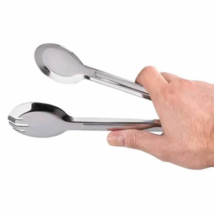 انبر سالاد استیل خارجی طول 22cm نیم دایره(استیل آهنربا نگیر خارجی)