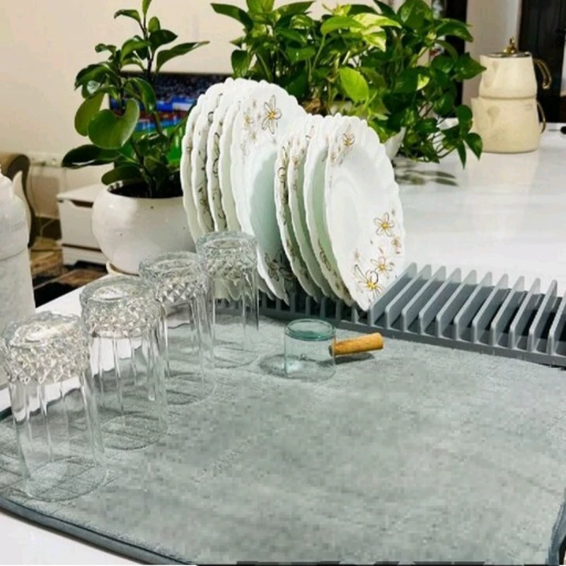 نمگیر استند دار ظروف آبچکان نمگیر حوله ای پارچه ای مدل Srp(عکس ها با دقت دیده شود) رنگ مورد نظر را انتخاب کنید