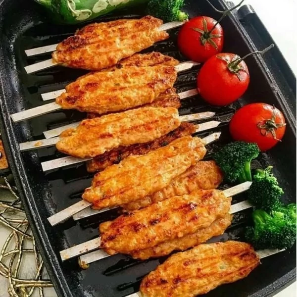 سیخ کباب تابه سیخ گالوانیزه کوچک(بسته 10 تایی)طول14cm یک بسته 10عددی ، میل کباب