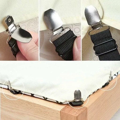 گیره نگهدارنده روتختی 4 سر هلدر روتختی(یک ست کامل4 ردیف گیره 2 سر ) رنگ سفید موجوده