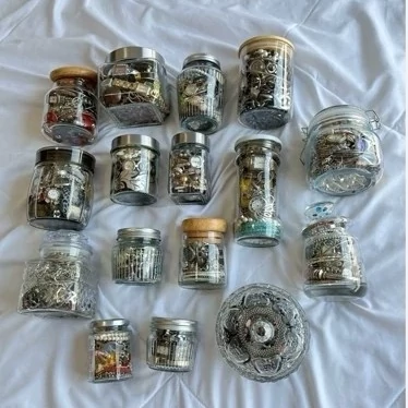 پک هدیه شیشه اکسسوری 20 عددی پینترستی رویایی با متریال وارداتی خاص جذاب فانتزی کیوت کادو هدیه تولد با اشانتیون رایگان