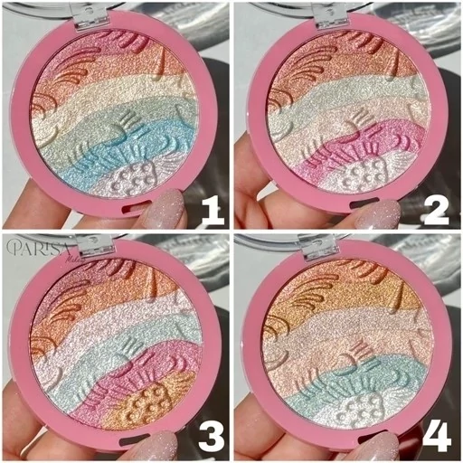 هایلایتر سایه چشم ساحلی پینترستی رنگی شاین اکلیلی گلیتری رنگبندی شاد مناسب سایه چشم مو صورت و بدن رنگ خاص جذاب