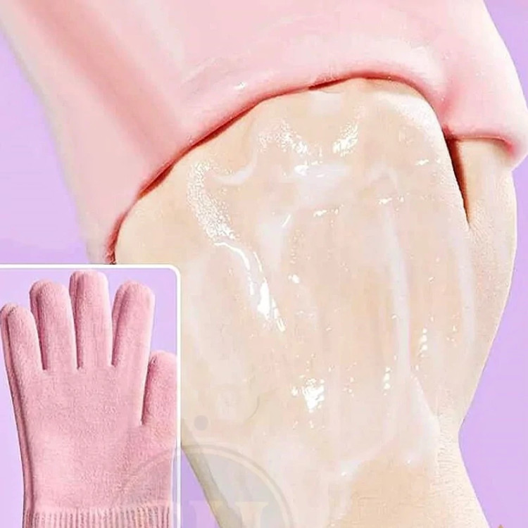 ماسک دست دستکش سیلیکونی روشن کنندن نرم کننده جلوگیری از پینه دست آبرسان و لایه بردار پوست دست ضد خشکی و اگزما