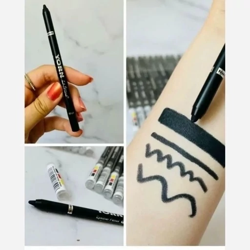 خط چشم مشکی ضد آب مشکی پررنگ پیگمنت بالا خط چشم شمعی کربن بلک ضدآب داخل چشم