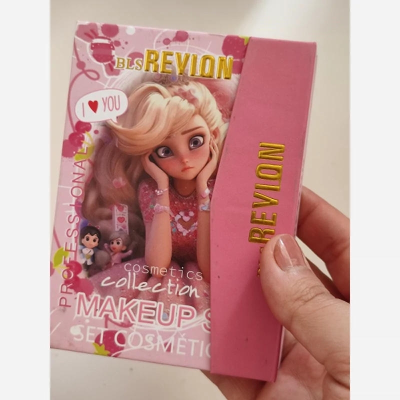 پالت سایه باربی گیسو کمند رویایی پینترستی سایه چشم رژ گونه و رژ لب هایلایتر سایه ابرو آینه براش کیوت فانتزی