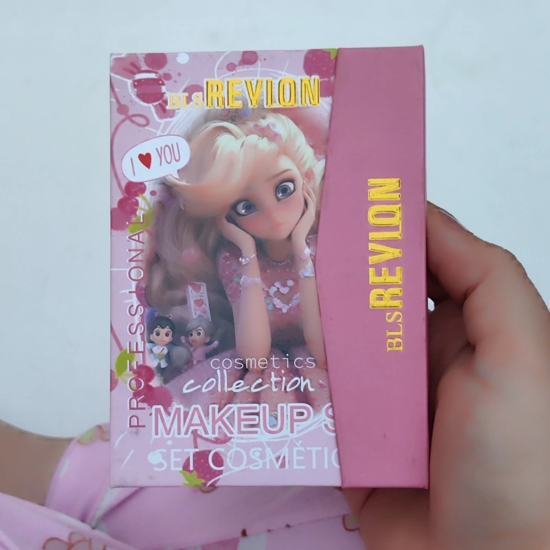 پالت سایه باربی گیسو کمند رویایی پینترستی سایه چشم رژ گونه و رژ لب هایلایتر سایه ابرو آینه براش کیوت فانتزی