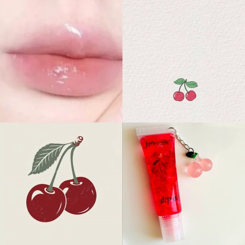 چارم بالم لب گیلاس آلبالو فانتزی و کیوت پینترستی نرم کننده لب آبرسان مرطوب کننده رایحه خوشمزه همراه آویز پینترستی