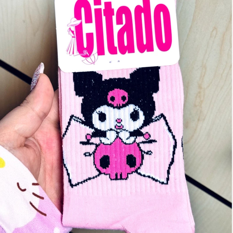 جوراب ساق دار کرومی جنس وارداتی اعلا خارجی زنانه فانتزی کیوت پینترستی دخترانه و زنانه طرح باربی بی بی یودا بی دندون