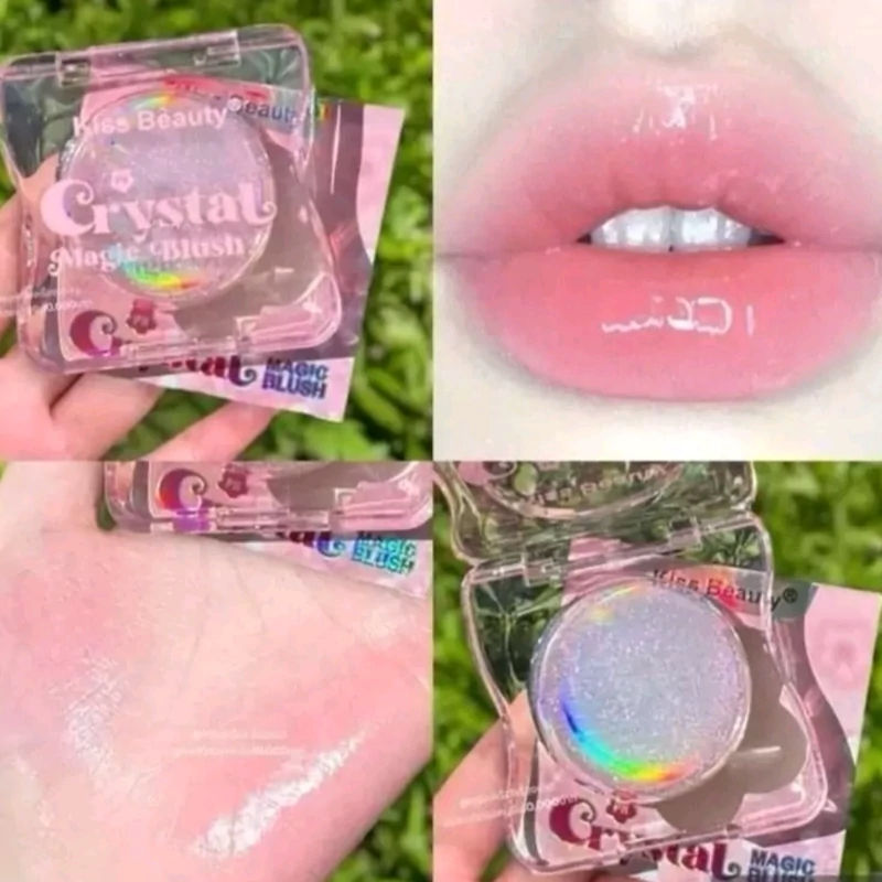 تینت کریستالی شفاف لب گونه چشم تینت جامد چرب کره ای  بافت سبک پینترستی نچرال تینت کیوت فانتزی رژ گونه