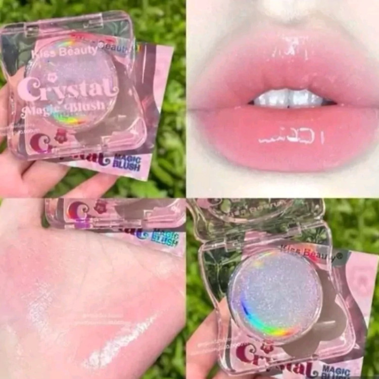تینت کریستالی شفاف لب گونه چشم تینت جامد چرب کره ای بافت سبک پینترستی نچرال تینت کیوت فانتزی رژ گونه