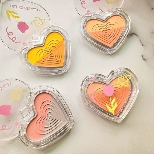 رژگونه قلبی پودری دو رنگ فانتزی کیوت پینترستی گل لاله