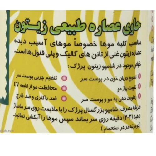 شامپو پرژک مدل زیتون حجم (450 میلی لیتر) موجوده