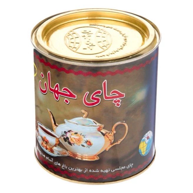 چای مجلسی جهان اصلی خودش مزه و خوش رنگ مقدار 450 گرم کد