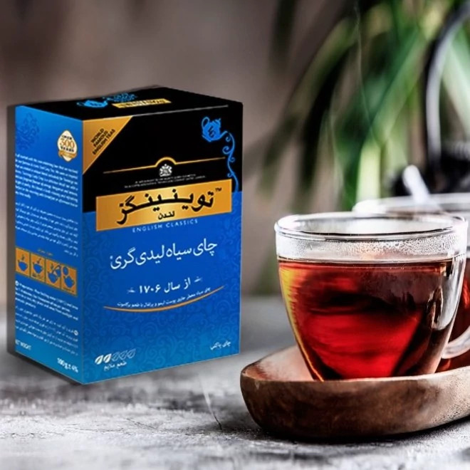 چای سیاه توینکیز لیدی گری آبی وزن 450 گرم اصلی موجود است خوش طعم