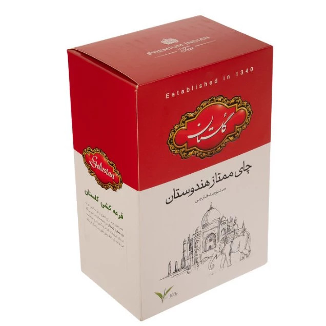 چای سیاه گلستان مدل ممتاز وزن 500 گر م موجوداست