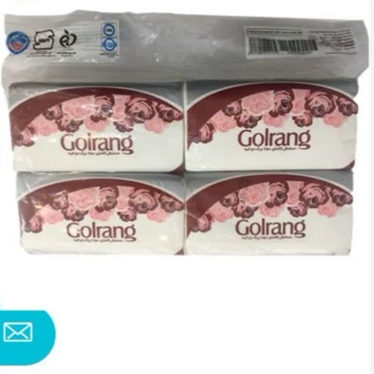 دستمال کاغذی سافت گلرنگ 250 برگ دو لایه 4 عدد نرم ومقاوم