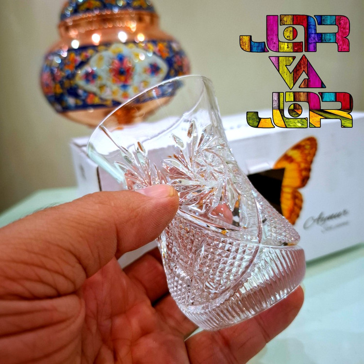 استکان آینور استکان کمر باریک بلور کاوه ارسال رایگان