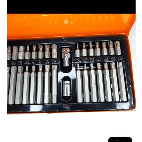 آچار ستاره ای بیت مجموعه 40 عددی دینگی فولاد سخت کروم مخصوص کارهای مکانیکی و صنعتی