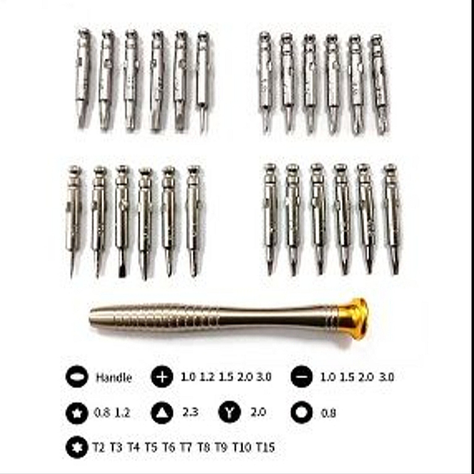 پیچ گوشتی ساعتی مجموعه 25 عددی مناسب گوشی تبلت