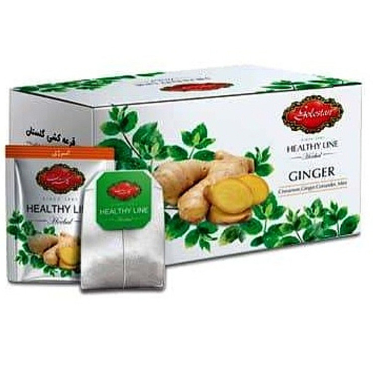 دمنوش انرژی با طعم زنجبیل، دارچین و تخم گشنیز کیسه ای گلستان