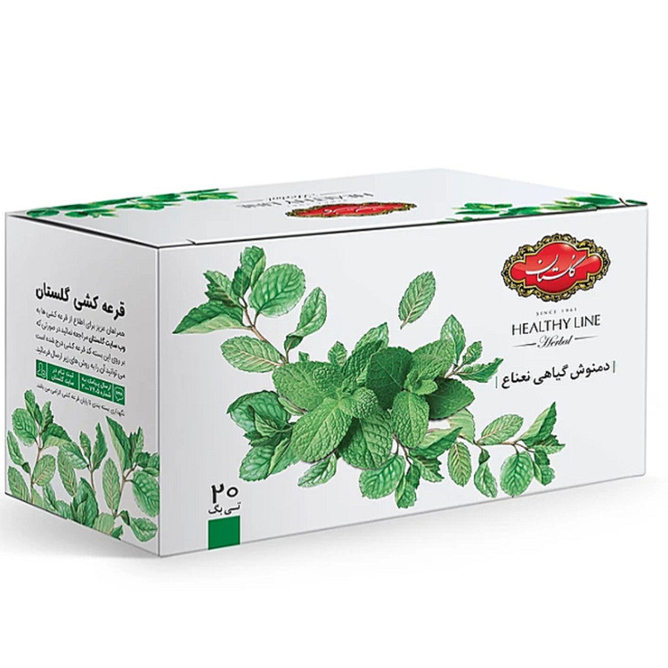 دمنوش کیسه ای نعناع گلستان بسته 20 عددی