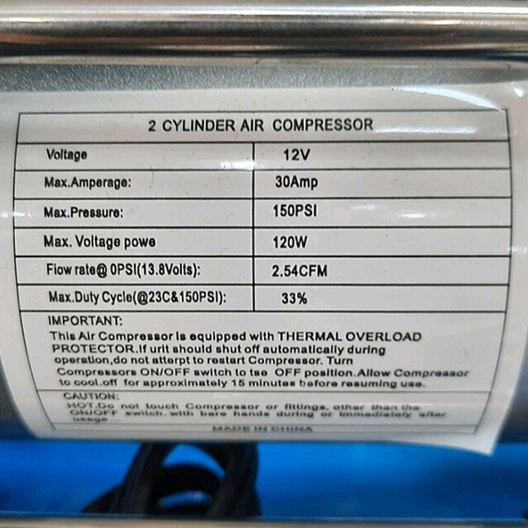 کمپرسور فندکی خودرو قوی دو سیلندر 2Cylinderair compressor4 کد1