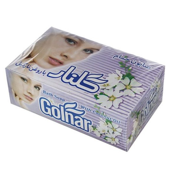 صابون گلنار با گلهای سفید بارایحه بسته 6 عدد خوشبو و تمیزکنندگی عالی